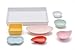 Sugar & Cloth White Melamine Tray and Multicolor Condiment Cups Set, 8 Pieces