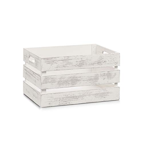 Zeller 15131 Vintage Storage Box, White, 35 x 25 x 20 cm