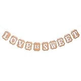 Pixnor LOVE IS SWEET Vintage Wedding Bunting Banner Photo Booth Props Signs Garland Bridal Shower Wedding Decoration