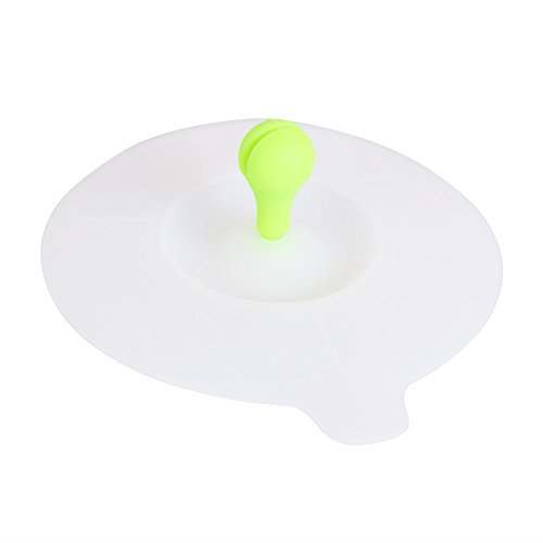 Whitelotous Silicone Cup Lid - Bean Sprouts Dustproof Reuseable Magic - Tea Coffee Cover Lid (Green)