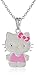 Girls Hello Kitty Silver Plated Brass Enamel Pendant Enhancer