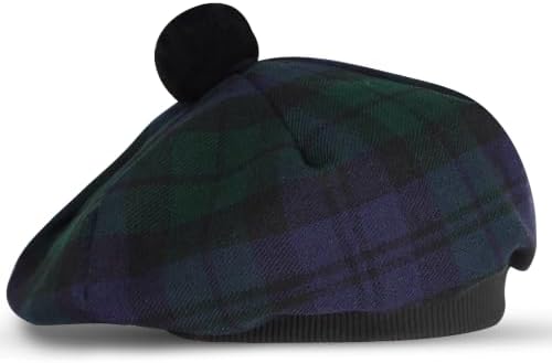 Amazon.com: Scottish Tartan Tam O' Shanter Hat – Unisex Adjustable