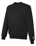 Champion Men's Max Crewneck Full Athletic Fit Sweatshirt, black, Medium