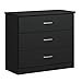 South Shore 3070033 Libra Collection 3-Drawer Chest, Black, Solid