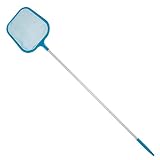 U.S. Pool Supply Swimming Pool 4 Foot Leaf Skimmer Net with 4 Connecting Aluminum Pole Sections - Fine Mesh Netting for Fast Cleaning of Debris - Clean Spas & Ponds
