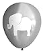 Elephant balloons (16 pcs) by Nerdy Words (Grey & Blue)