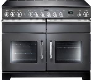 Rangemaster Excel 110 Ceramic Stove Ceramic Black Grey – Ovens and Cookers (Cooker, Black, Grey, Buttons, Rotating, Front, Electronic, LCD) [Energy Class A]