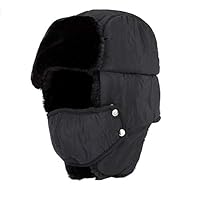Heitaisi Bomber Hats, Windproof Coldproof Unisex Winter Ear Flap Hat, Trooper, Trapper, Balaclavas Hats Warm for Skating, Skiing or Other Outdoor Activities