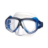 IST Optical Corrective Scuba Diving Snorkeling Mask- RX Prescription- Clear Blue- Nearsight-3.5
