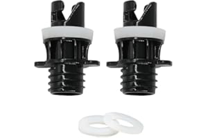 ksngTixe 2PCS SUP Electric Pump Halkey-Roberts (HR) Valve Adapters - Paddle Board Pump Nozzle Replacements with 3 Gaskets for