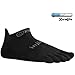 Injinji 2.0 Men's Run Lightweight No Show Toesocks, Black, X-Large