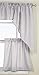 Lorraine Home Fashions Ribcord Tier Curtain Pair, 54-Inch x 24-Inch, White