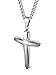 FIBO STEEL 4MM Stainless Steel Cross Necklace for Men Women Chain Necklace, 24 inches