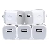 USB Charging Block Charger Power Brick Cube Box Plug 1Amp Single Port USB Wall Charger 5-Pack Compatible iPhone Xs/XR/X/8/7/6S 5/SE, Samsung Galaxy s10e S10 S9 S8 Plus/S7/S6, LG G7 G8 V30 Moto Android