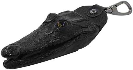 FIFAN Real Genuine Crocodile Head Leather Door Keychain Car Key Chain Key Ring