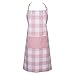 DII Unisex Buffalo Check Kitchen Collection, Classic Farmhouse Chef Apron, One Size, Pink &White