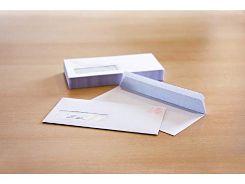 Raadhuis Envelope 110 x 220 DL Viewing Window Left Self-Adhesive White 80 g Pack of 25