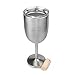Insulated Wine Glass Tumbler with Lid - Stainless Steel - 12oz - Unbreakable Insulated Wine Glasses