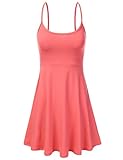 DRESSIS Women's Sleeveless Sweetheart Flared Skater Tie-Dye Cami Mini Dress
