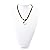 Real Spark Ring Loop Pendant Three Layer Cords Beads Frend Gift Adjustable Necklace