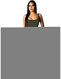 LAGSHIAN Body básico sin mangas, una sola pieza, para dama