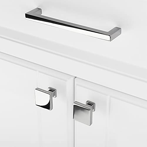 KOOFIZO Square Top & Base Knob Chrome Pull Handle (30mm / 1.2