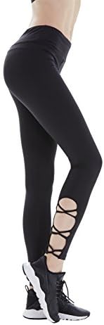 Women Mesh Panels Stretchy Yoga Pants Workout Running Sports Leggings with Hidden Pocket Basherry,Black,X-Large