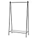 SONGMICS Clothes Rack with Iron Structure, Garment Rack with Hanging Rail, Bottom Shelf, Simple Look, for Bedroom Entrance Attic Basement, 36.4 x 13.2 x 60.2 Inches, Matte Black