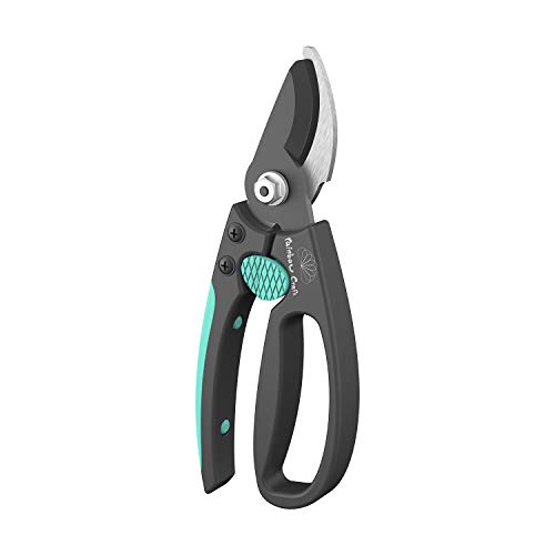 Rainbow Craft 8'' Bypass Pruner Shear, Rose Cutters, Herbs Scissors, Plant Trimming Shears for Garden&Lawn - Blue Color - Thumbnail 3