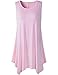 LARACE Womens Plus Size Tank Tops Summer Sleeveless Shirts Casual Loose Tunic Blouses(Pink 2X)