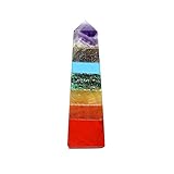 ONE Seven Chakra Crystal Obelisk Tower Point - Wire Wrapping - Chakra - Reiki - Crystal Grids - Rock Paradise Exclusive COA