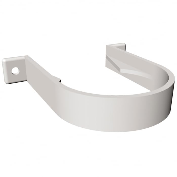 4 x FRR526W White Round 68mm Downpipe Brackets Stand Off, Freeflow Rain Water Systems