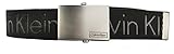 Calvin Klein Men's Adjustable Signature Cotton Belt-White