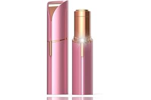 JNATER Facial Hair Removal for Women - USB Rechargeable Painless Hair Remover With LED Light for Face, Peach Fuzz, Upper Lip, Chin, Body (Rose Gold)