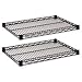 Alera SW582418BL Industrial Wire Shelving Extra Wire Shelves, 24w x 18d, Black, 2 Shelves/Carton