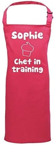 Direct 23 Ltd Personalised Kids Apron (Pink, 3-6 years)