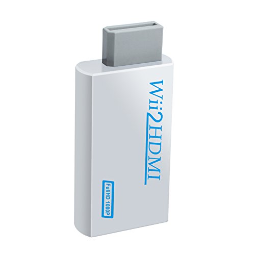 COLFULINE Wii to HDMI Converter Adapter, Wii2 to HDMI 1080P / 720P Output Video Converter & 3.5mm Jack Audio Output with 1M Cable Supports All Wii Display Modes Compatible with Full HD Device