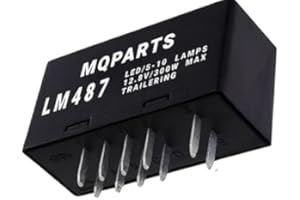 MQparts LM487 Hazard Warning LED Flasher Relay Fixes Car Turn Signal Hyper Flash for GM Turn Signal Relay Flasher Module - Replaces 10383321 15231201 15764135
