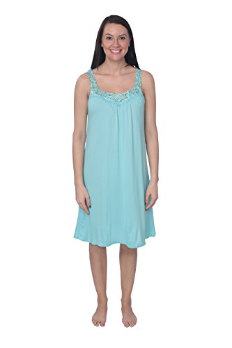 Active Club Women's Sleep Dress Nightgown, Blue/Medium