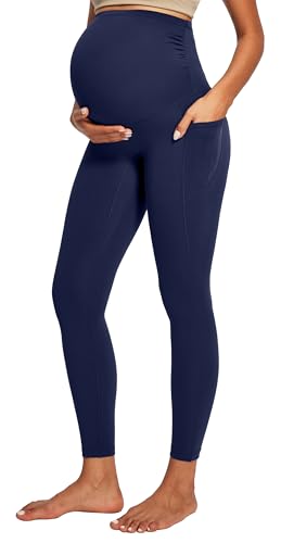 IUGA Buttery Soft Maternity Leggings Over The Belly Maternity… at Amazon