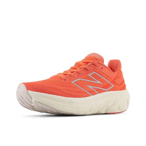 New Balance Women’s W1080V13 Running Shoe, Gulf RED/Linen/Silver Metallic, 5 Narrow