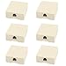 Xiaoyztan Rj11 6P4C Phone Jack Modular Surface Mount Single Port Telephone Connector Self Adhesive Installation, Pack of 6 Pcs