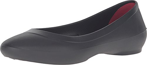 Crocs Women s Lina Ballet Flat, Black, 9 M US