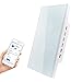 HHGAOKO Wifi Smart Wall Light Switch,Tempered Glass Panel Touch Light Switch 2 Gang 1 Way Switch,Suitable for 1 Gang Wall Box, Timer Function,Wireless Lighting Control (2 Gang Light Switch White)