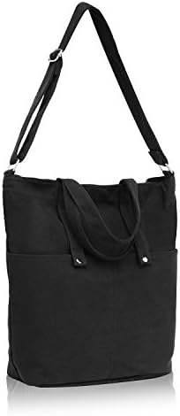 THE SIMPLE LIFE Canvas Bag Crossbody Shoulder Tote Bag for Shopping School Work Travel