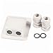 Proline Solar Weatherproof ABS Solar Double Cable Entry Gland with Sealant for RV, Boat or Wherever You Need a Water Tight Connection. (Double, White)