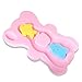 UNAOIWN Baby Bath Sponge Infant Bath Cushion Comfy and Skid Proof Bathing Mat（Pink)