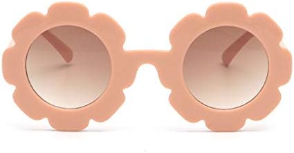 Flower Sunglasses Vintage Mod Style Retro Glasses for Toddler and Kids 100% UV Protection