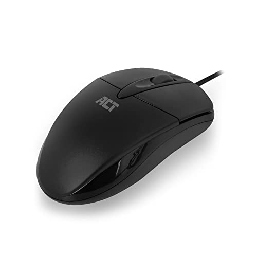 ACT Mouse cablato con sensore ottico, 1000 dpi, connessione USB, 2 pulsanti, leggero, AC5005