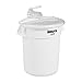 Rubbermaid Commercial FG9G7400WHT Prosave Ingredient Container with Sliding Lid, and 3 Cup Scoop, White